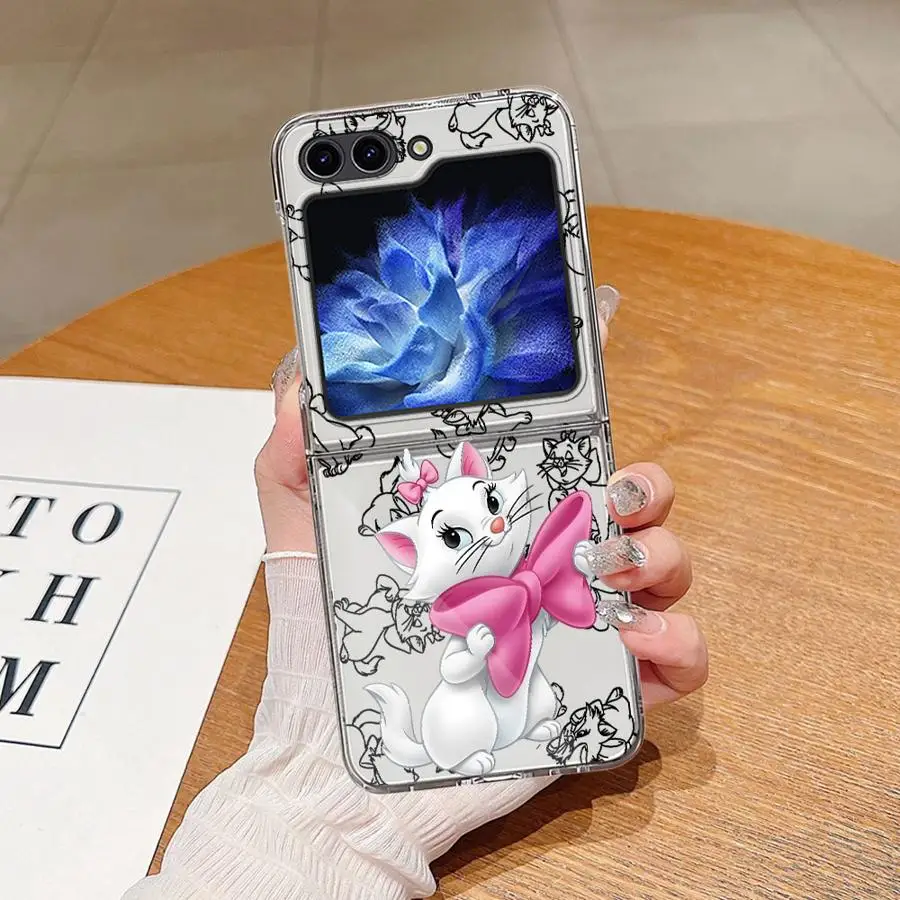 حافظة لهاتف سامسونج جالاكسي ZFlip4 Z Flip 7 6 5 4 3 ZFlip7 ZFlip6 ZFlip3 ZFlip5 Disney Mary Cat #2