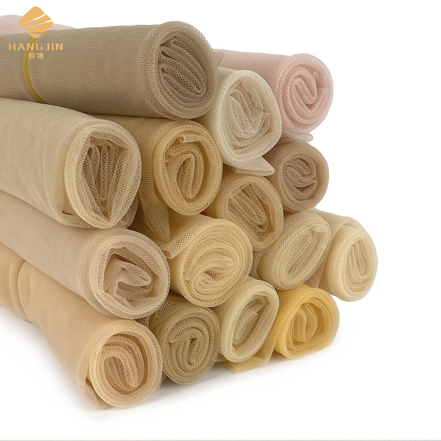 

5 Yards Tawny Tulle Mesh for Dresses Costume Yellow Brown Nylon Soft Tulle Net Skin Color Illusion Transparent Mesh Net Fabric