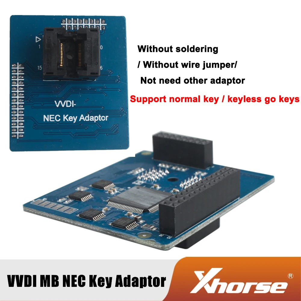 

Keyless Go Support Adaptor For Xhorse VVDI MB V51 V57 V28 V35 V40 BGA TooL Programmer Xhorse VVDI-MB NEC Key Adaptor Updating