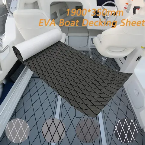 1900*350*6mm 새겨진 다이아몬드 패턴 EVA 폼 보트 데크 시트 매트 카약 미끄럼 방지 패드 해양 액세서리 바닥 매트