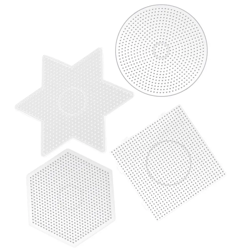 4 pezzi Bean Board Fuse di grandi dimensioni Perline Pegboard Quadrato Pegboards Plastica dedicata 5 mm