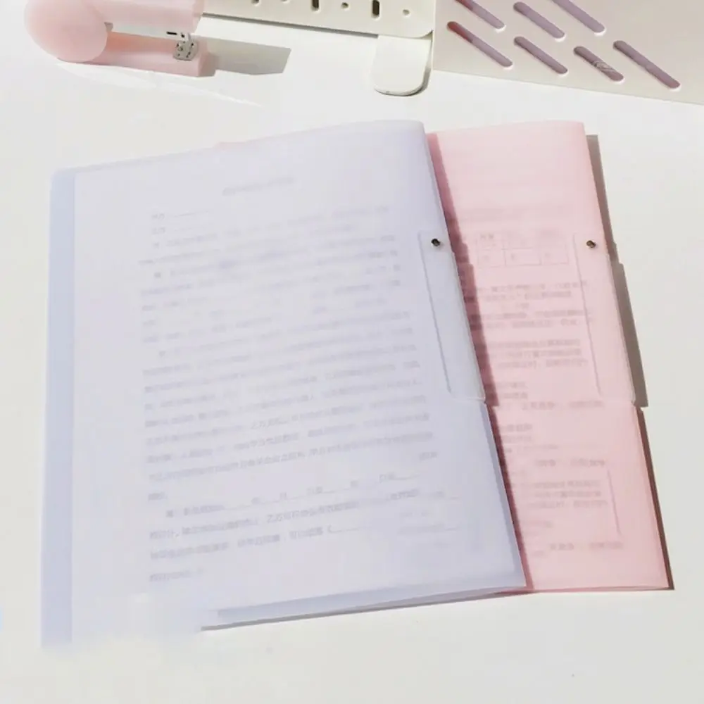 Rotating A4 Clipboard File Folder Side Open Plastic Loose Leaf File Binder Candy Color Student Test Paper Clip Office