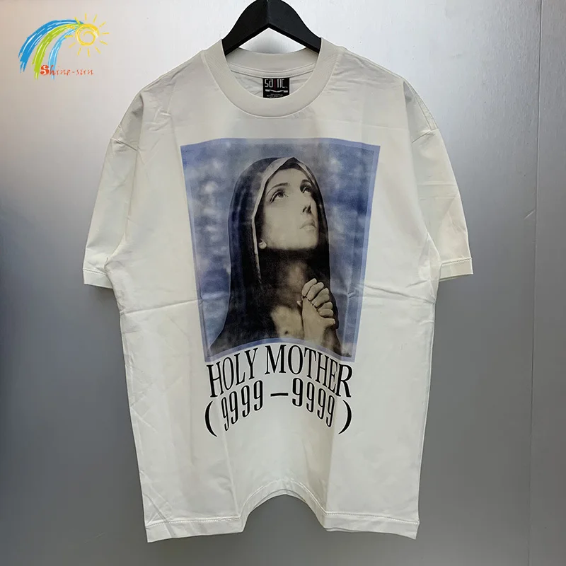 Verano Casual moda mujer retrato estampado Saint camiseta hombres mujeres alta calidad 100% algodón camisetas de gran tamaño camiseta Top