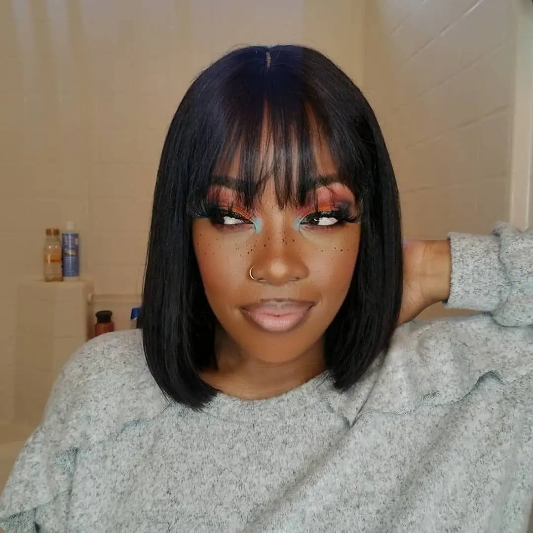 Human Hair Wigs Bob… - image