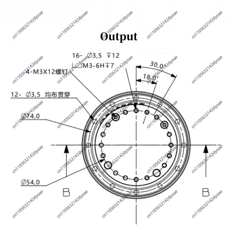 FA32-120 Simple Installation Harmonic Reducer Reducer Gearbox FA Series Reduction Ratio 50-80-100-120