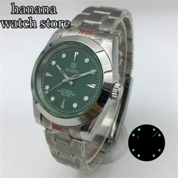 BLIGER 36mm/39mm MILGAUSS Automatic Watch For Men Polished Case Sapphire Glass Lighting Second Hand OF NH35A PT5000 Reloj Hombre