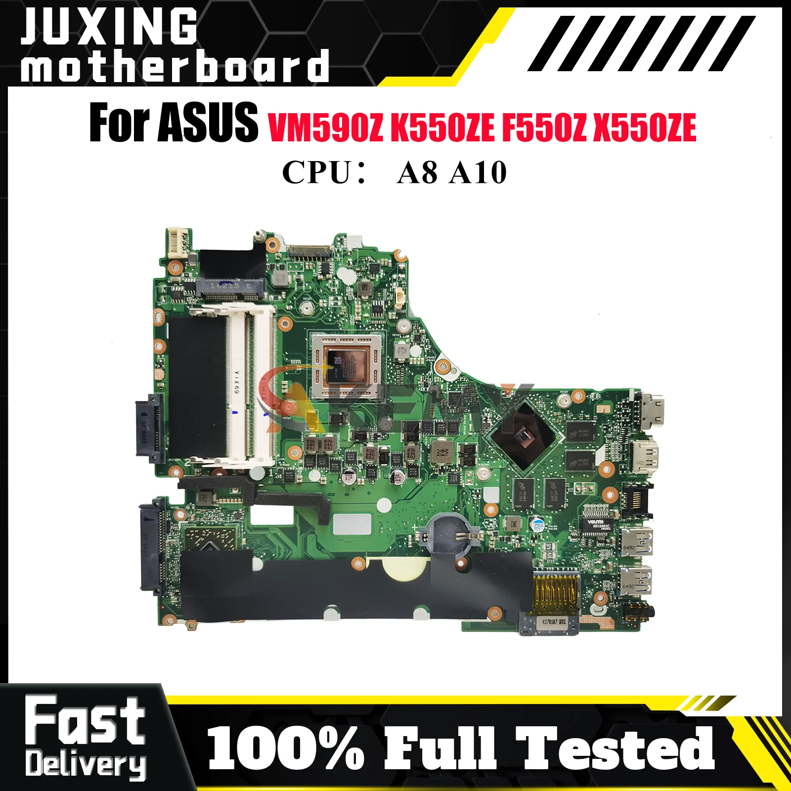 

X550ZE Laptop Motherboard For ASUS VivoBook K555Z VM590Z F550ZE A550ZE A555Z K550ZE X550ZE X550Z Mainboard With A8 A10 CPU stk
