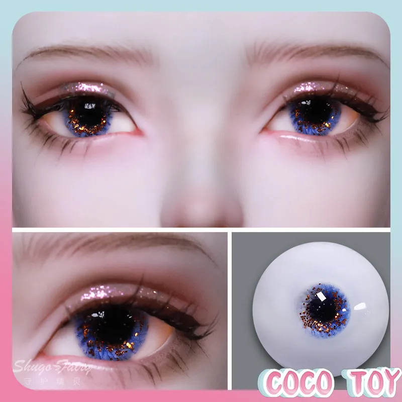 

BJD Resin Eyes Hand Painted BJD Resin Eyes 8-10-12-14-16-18-20mm with Stick Holder for 3 4 6 Point Doll Replacement Eyeballs