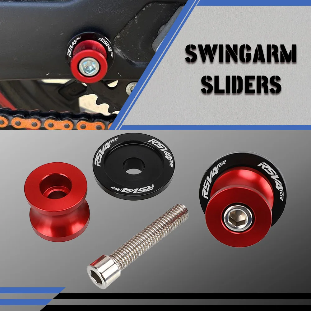 

2025 New 6MM Swingarm Spools slider stand screws Motorcycle FOR APRILIA RSV R RSV4 FACTORY RSV4R RSV4RR 2009 2022 2021 2024 2023