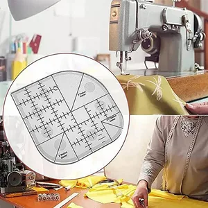 مساطر مبطنة من الأكريليك غير قابلة للانزلاق ، قاطع زاوية منحني ، مسطرة لحاف ، أدوات مرقعة ، قالب خياطة ، DIY أعلى 8 مبيعات لحكام النمذجة الخياطة - No2