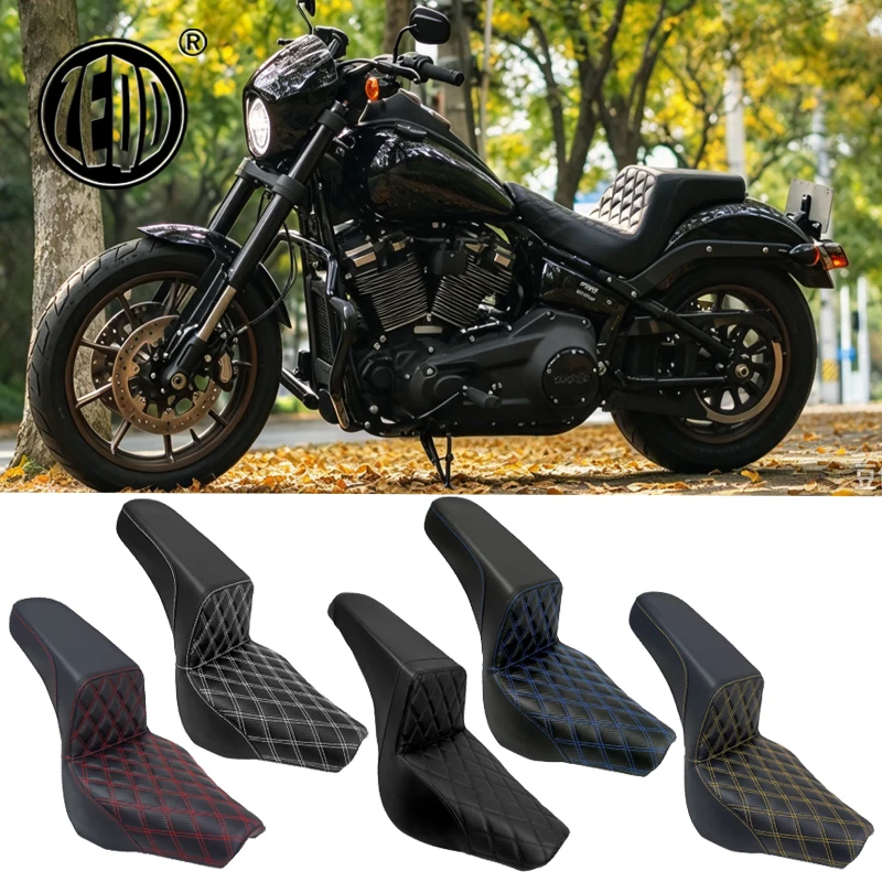 Suitable for Harley Softail Street Bob thickened wide seat, motorcycle modification seat, double DS one-piece seat, 18-25years