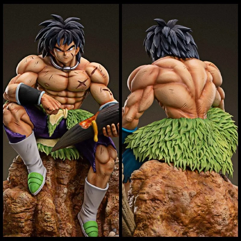 

24cm Dragon Ball Black Hair Broli Sitting Position Version Action Figure Collectible Model Doll Desktop Ornaments Birthday Gifts