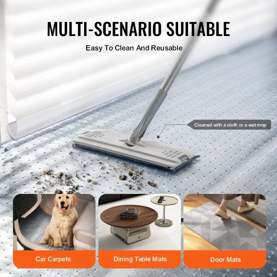 Mata dla zwierząt do drzwi 15 x 4 stopy, odporna na zadrapania, z PVC, antypoślizgowa, łatwa do przycięcia, plastikowa.