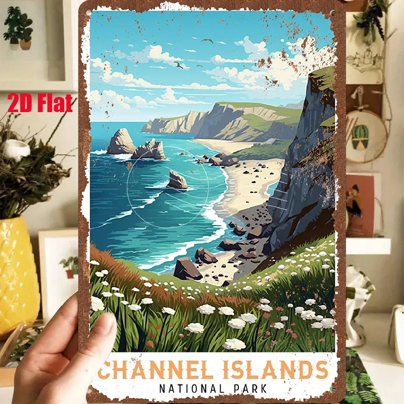 2D Flat - 1pc 2D[Flat] Metal Sign Vintage Metal Painting 