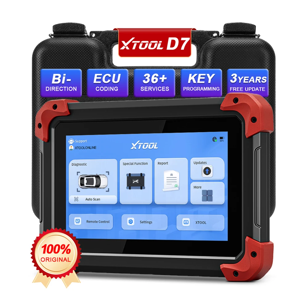 Newest D7 Automotive All System Diagnosis Tool Code Reader Key Programmer OBD2 Scanner 7-inch 2 Years Warranty
