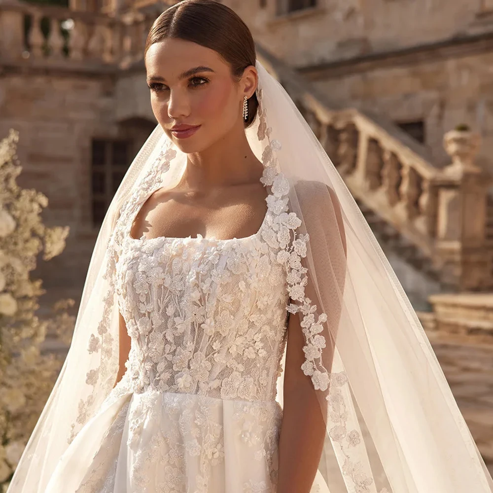 Suknie ślubne bez ramiączek z rozcięciem bocznym, bez rękawów, w kolorze kości słoniowej, koronkowe suknie ślubne, tren dworski, Vestido De Novia, wykwintna nowa suknia letnia