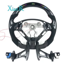 LED carbon fiber steering wheel for Infiniti G37 Q50 Q60 G35 car custom Alcantara Leather steering wheel