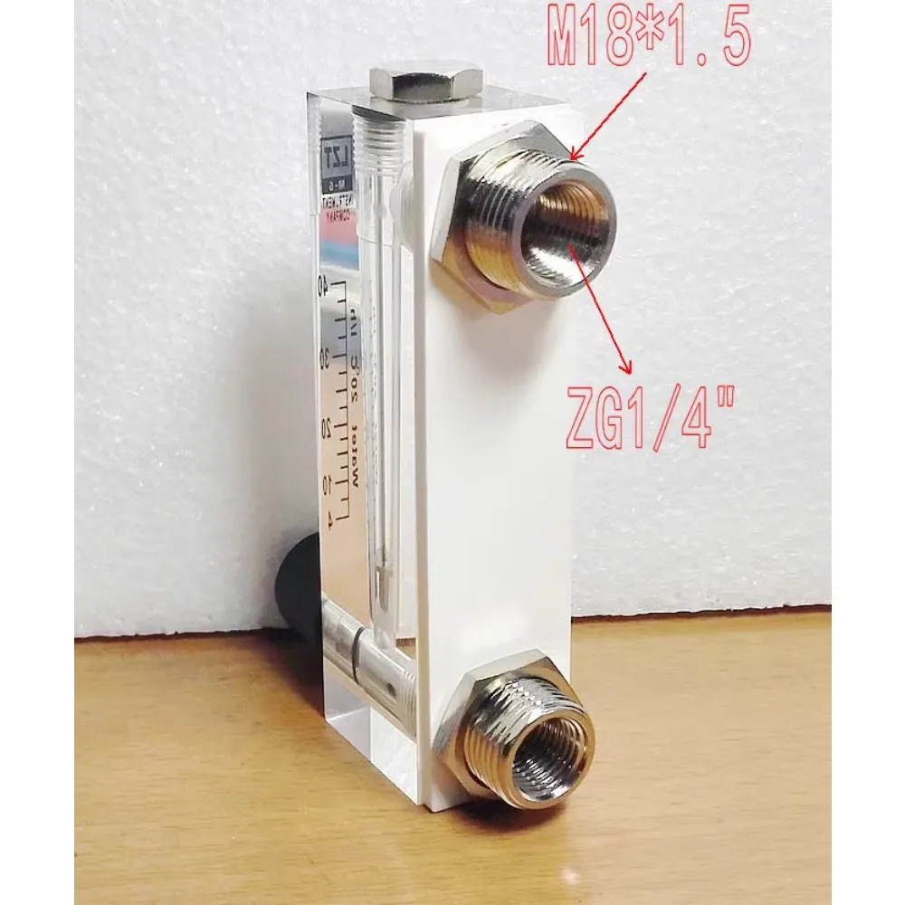 

2-20 4-40 6-60 10-100 L/h M18x1.5mm Male 1/4" BSP Female LZM-6T Mirco Water Liquid Flowmeter Rotameter Adjustbale Valve