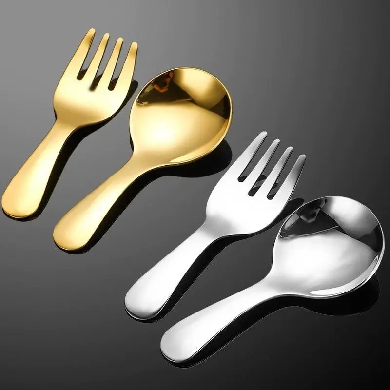 Stainless Steel Tableware Set Spoon Fork 2Pc Portable With Box Outdoor Camping Cutlery Lunch Hiking Camp Cooking Travel Flatware view 5