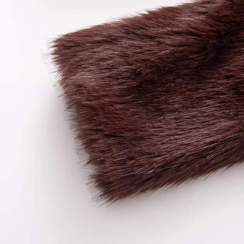 Luxury Fluffy Soft Fur Coat Women's Lapel Faux Fur Jacket Design Clothing Long Sleeve Cardigan Streetwear Winter Warm Fur Coats