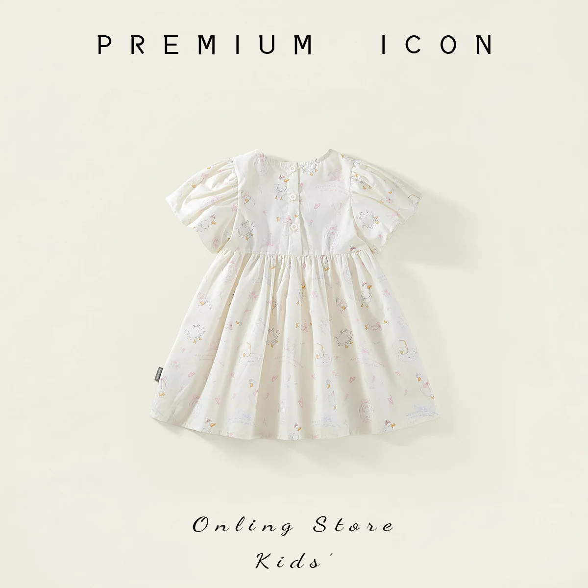 Girls' Short Sleeved Dress 2026 Summer New Item, Ladies' Style Lace Princess Dress for Small and Medium-sized Children