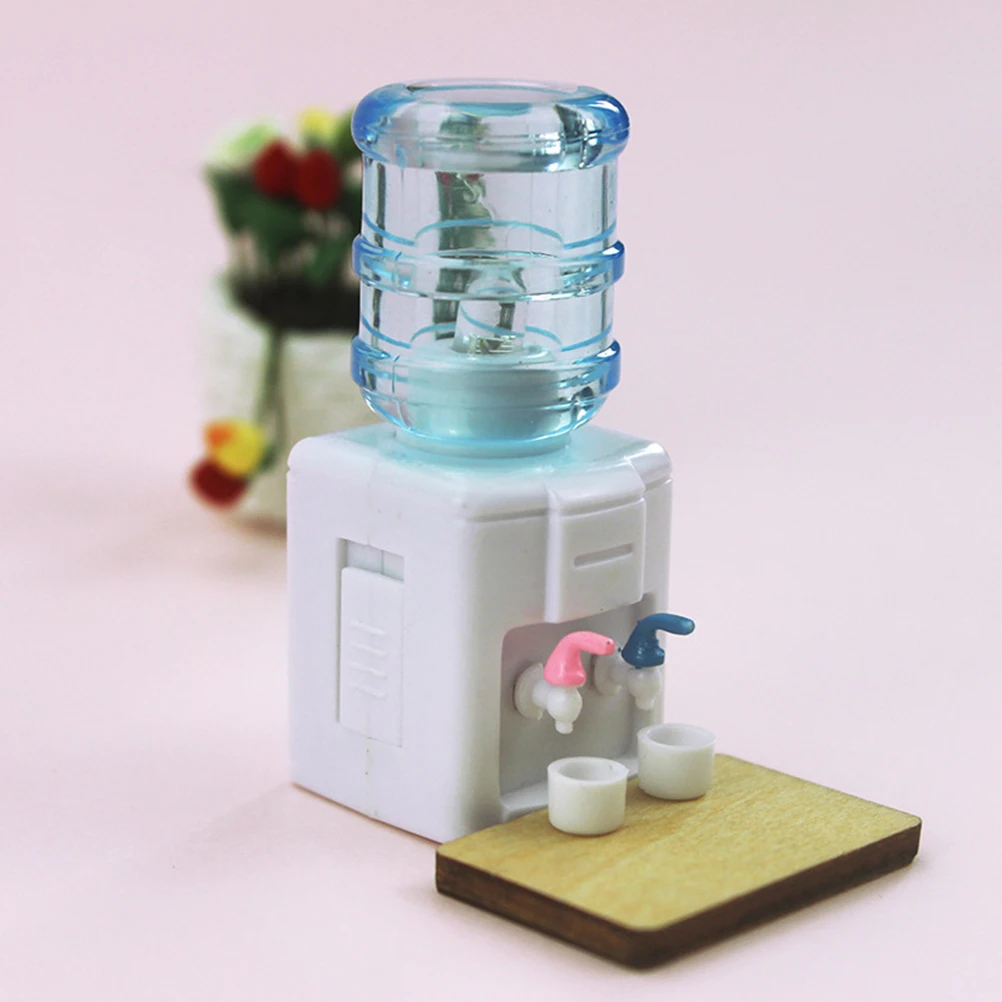 Dollhouse Plastic Drinking Fountain Model Miniature Simulation Water Dispenser Kitchen Living Room Accessories House Decor