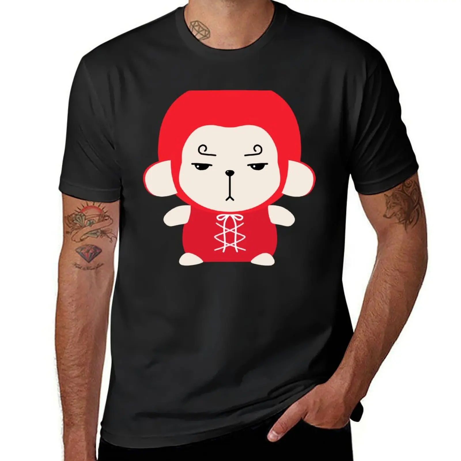 Hwayugi Mikucos Monkey King Doll Plush A Korean Odyssey Sticker T-Shirt Blouse summer clothes plus size tops mens workout shirts