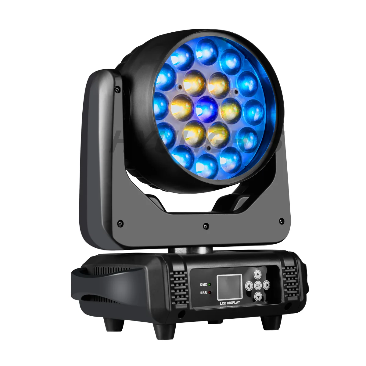 19x15W RGBW 4in1 Beam Wash Zoom Circle Control LED Moving Head Light Professional Machine DMX512 DJ Bar Stage Lights Effect