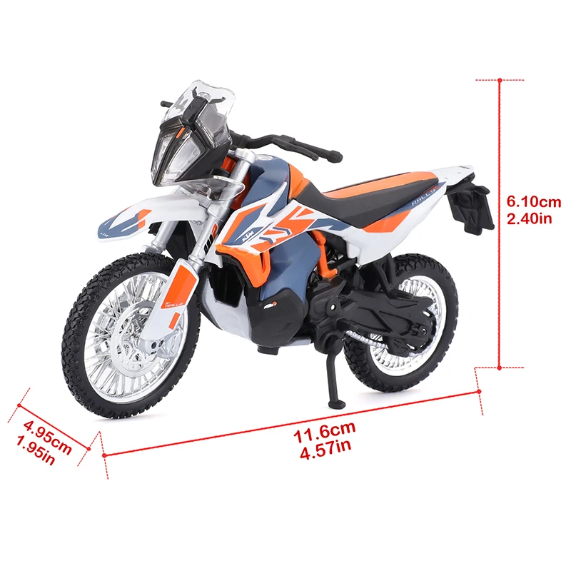 Bburago 1:18 KTM 790 Adventure R Rally authorized simulation alloy motorcycle model toy car gift collection