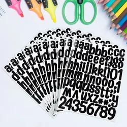 1pc Uppercase And Lowercase Letters Number Stickers Mailbox Bulletin Board Self Adhesive Assemble Sticker Label Home Wall Decor