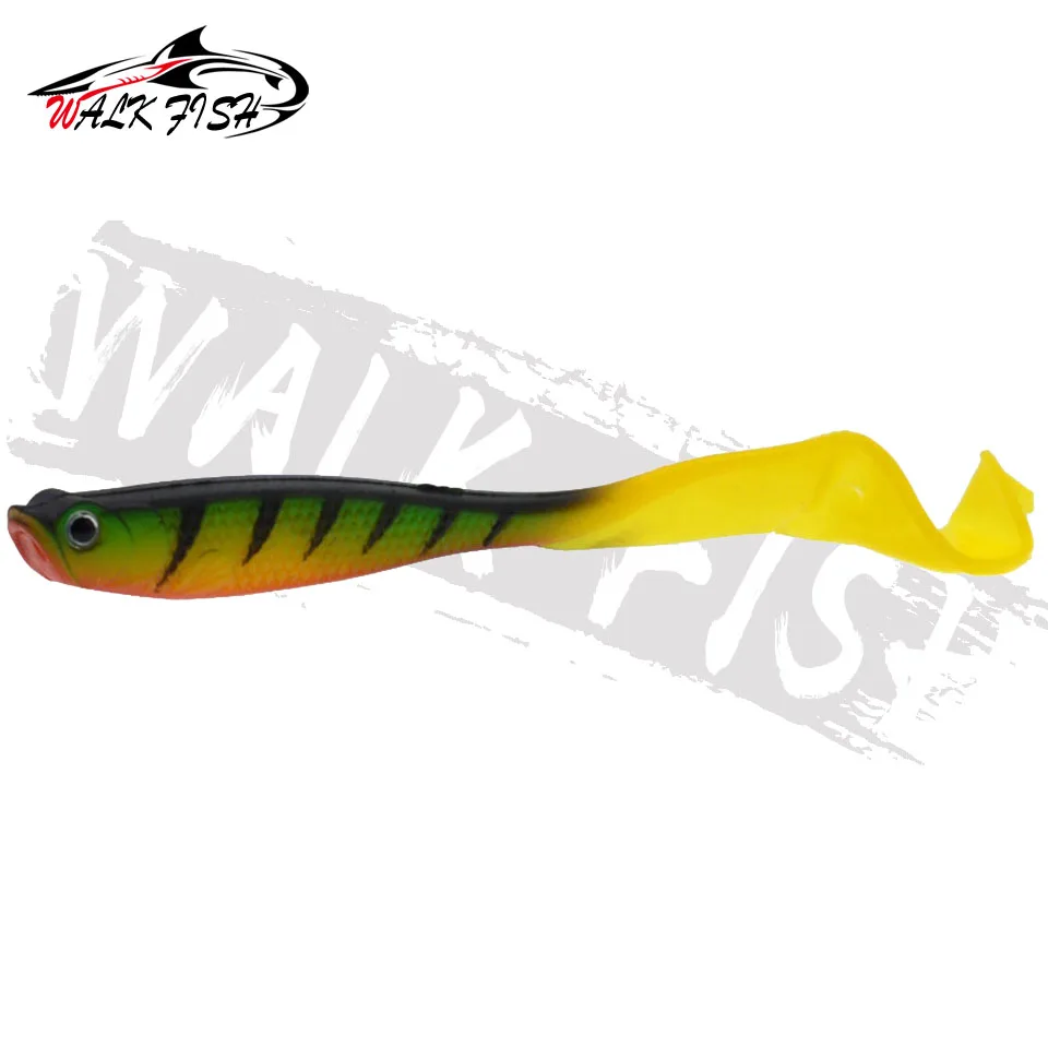 Caminhada peixe 4 pçs jigging wobblers isca de pesca 12.5cm 5.5g shad t-tail isca macia iscas de silicone aritificial bass pike pesca