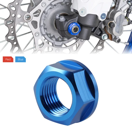 NICECNC para Yamaha 2005-2021 YZ125 YZ250 M16 eje de rueda delantera tuerca de bloqueo tornillo WR250F WR450F YZ250F YZ 450F 125X 250X WR250R