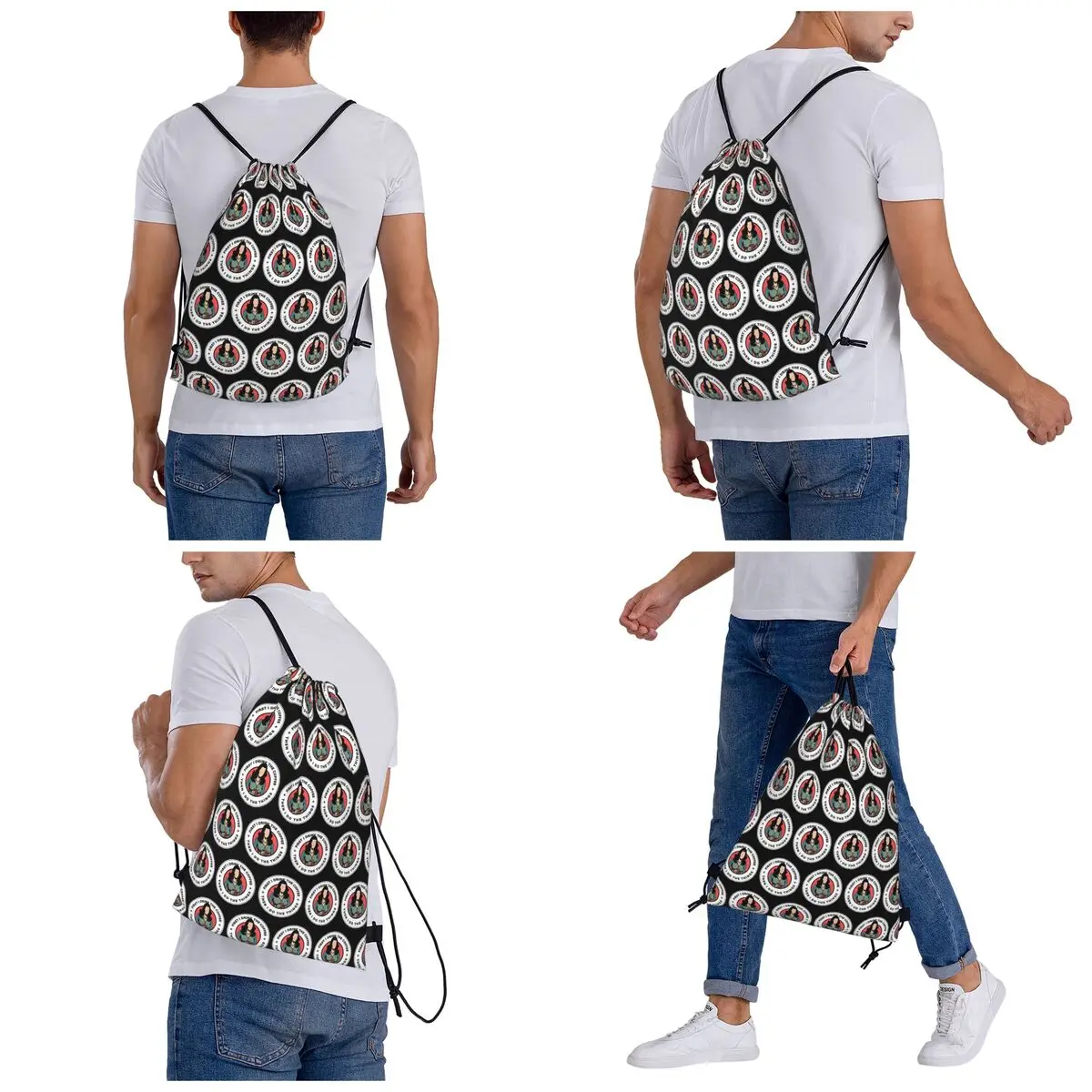 First I Drink The Coffee Then I Do The Things Gilmore Backpacks Casual Drawstring Bundle Pocket Sports Bag Book Bags for Travel
