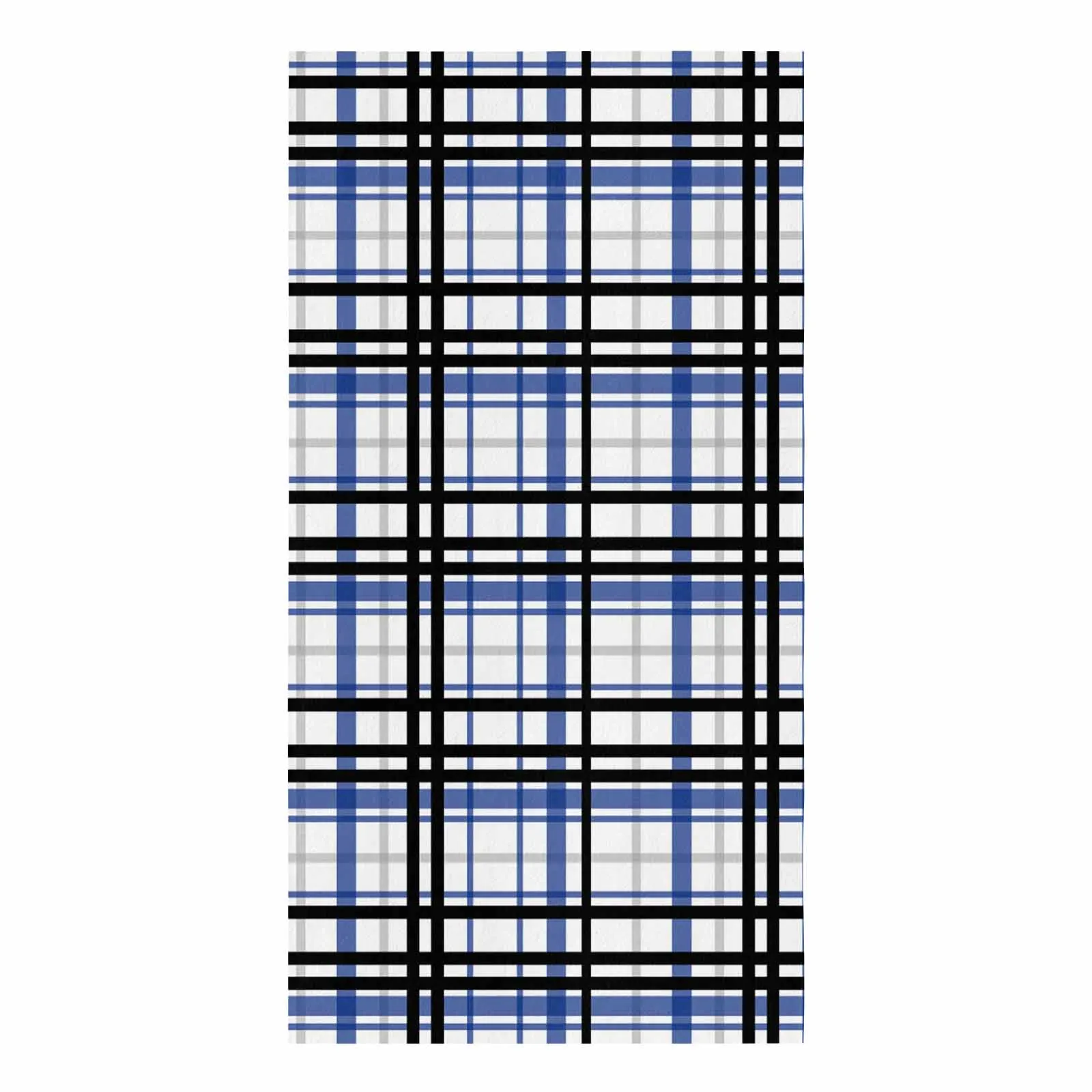 Black Blue Gray Striped Grid  Microfiber Towel Absorbent Kitchen Cleaning Cloth Dish Towel Household Cleaning Towel