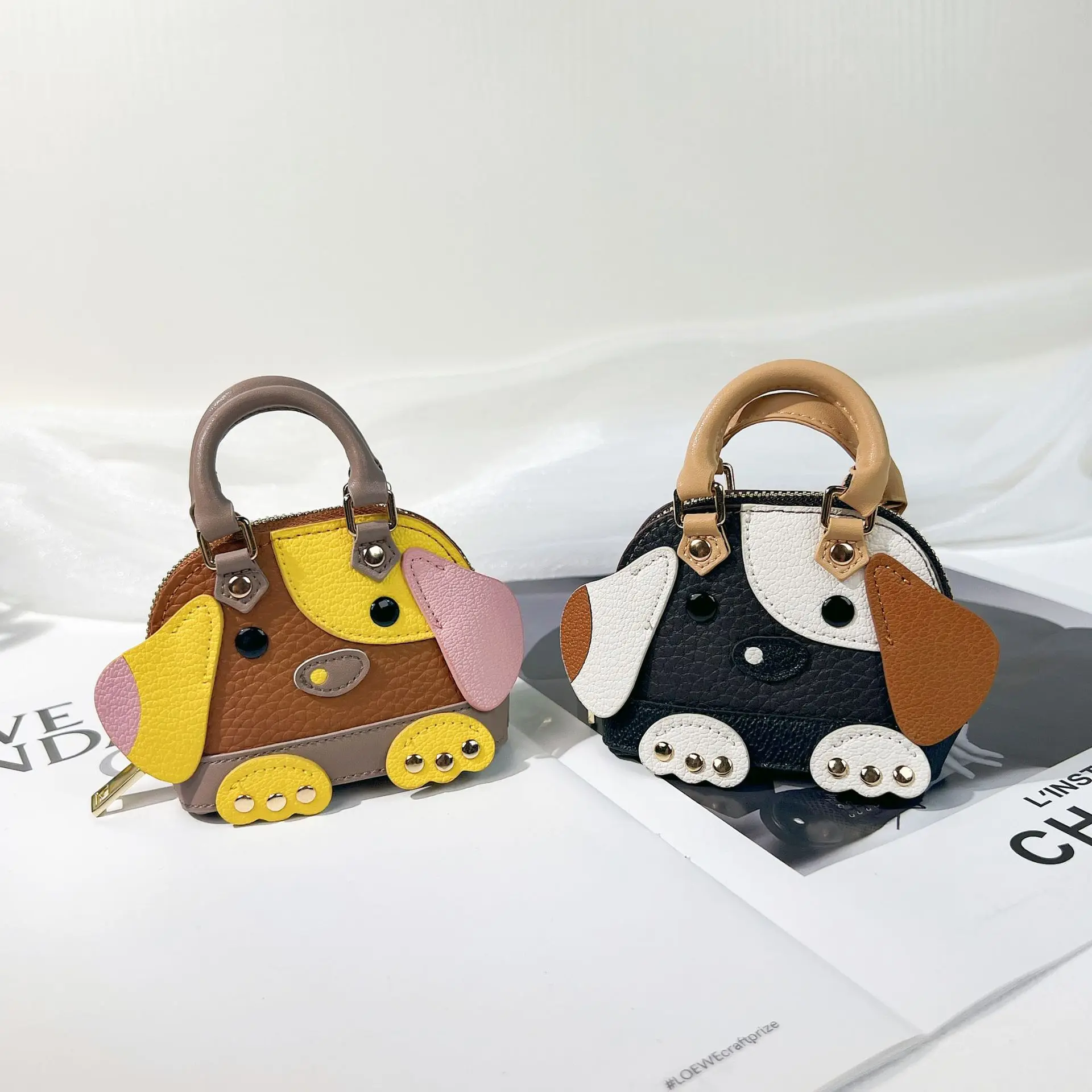 Mini Pink Elephant Bag Same Style Puppy Elephant Earphone Bag Mini Diagonal Cross Change Bag Mouth Red Envelope Female