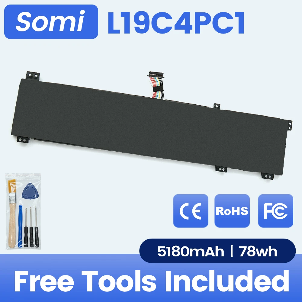 SOMI L19M4PC1 L19M4PC2 L19C4PC1 L19C4PC2 Battery For Lenovo Legion Y7000 R7000 Y7000P R7000P 2020 5-15IMH05 5-15ARH05 5P-15ARH05