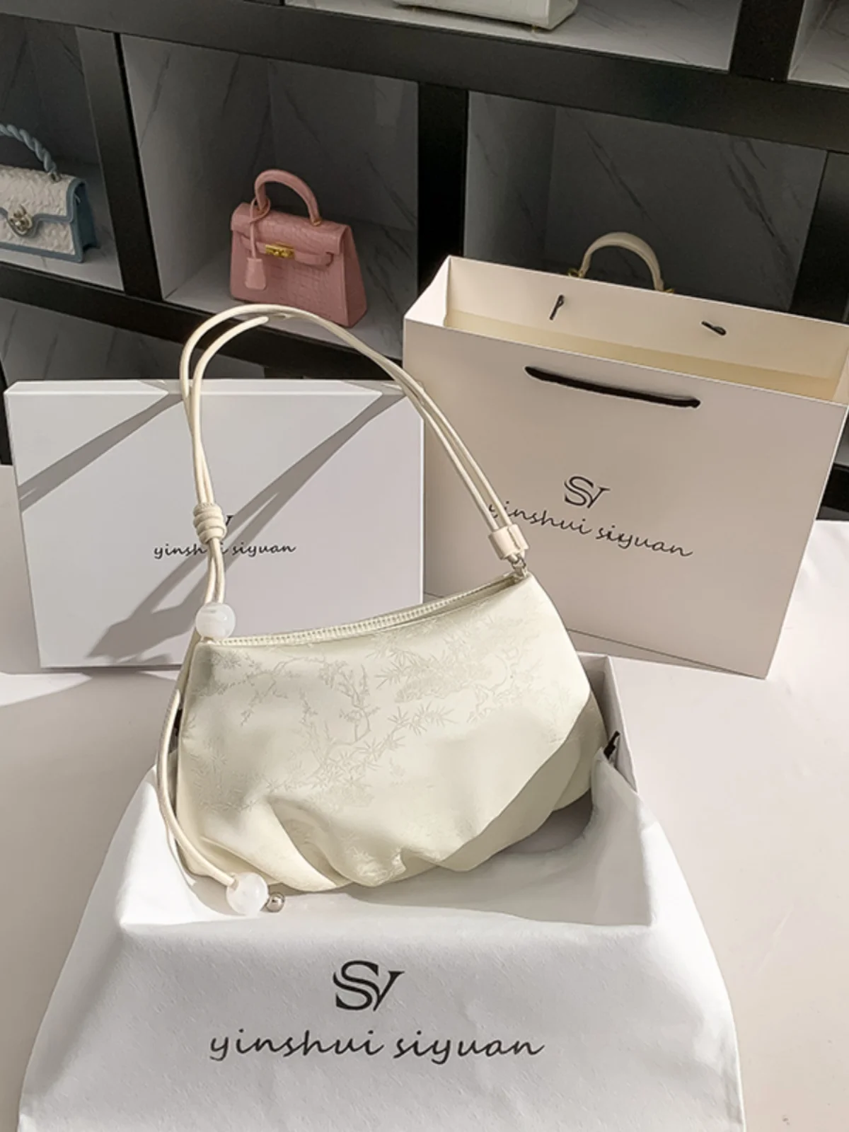 Chic Fashion Luxury Design Women Handbags Small Tote New Trendy 2024 Ladies Vintage Shoulder Underarm Bag Travel Summer Cute