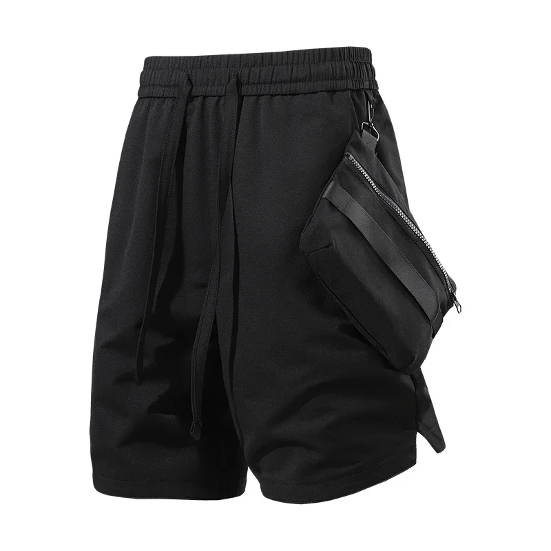 

2025 шорты, повседневные классические мужские модные брендовые шорты с сумкой, мужские летние пляжные шорты на шнурке с эластичной резинкой на талии и каркасом