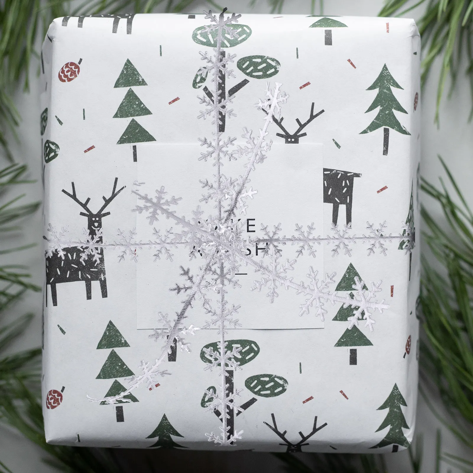 

1pc Polyester Snowflake Ribbon Christmas Wrapping Gift Packaging Decorative Diy Ribbon For Wedding Party Home Decoration