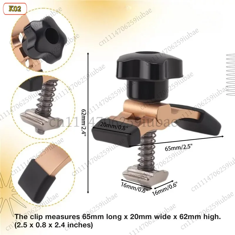 fy 2Pcs Mini Hold Down Clamp Kit For 3018 CNC Router Woodworking Metalworking Spare Fastening Part view 3