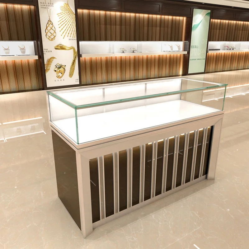 Custom. High quality Metal Glass Sunglasses Watch Jewelry Counter Display Cabinet Showcase