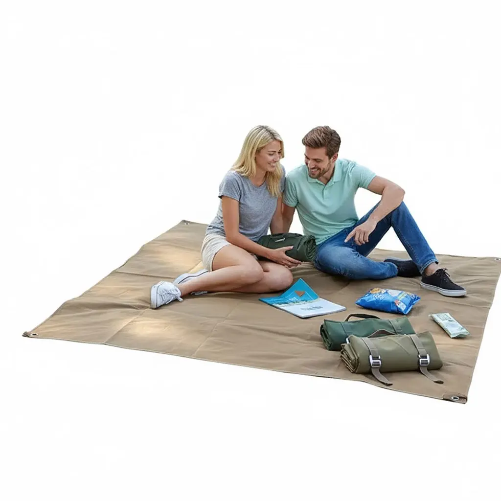 

Водонепроницаемый напольный коврик для палатки: износостойкая ткань Оксфорд для кемпинга, пикника и путешествий на открытом воздухе
