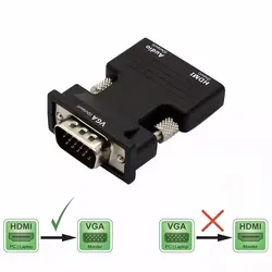 HDMl-compatible to VGA Converter Adapter 1080P VGA Adapter 3.5MMAudio jack For Pc Desktop Laptop to HDTV Projector Video Audio