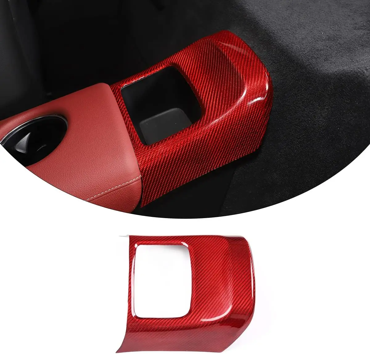

Real Carbon Fiber Car Rear Armrest Box Storage Compartment Cover For Toyota GR Supra A902019-2025 Sticker Interior Accessories