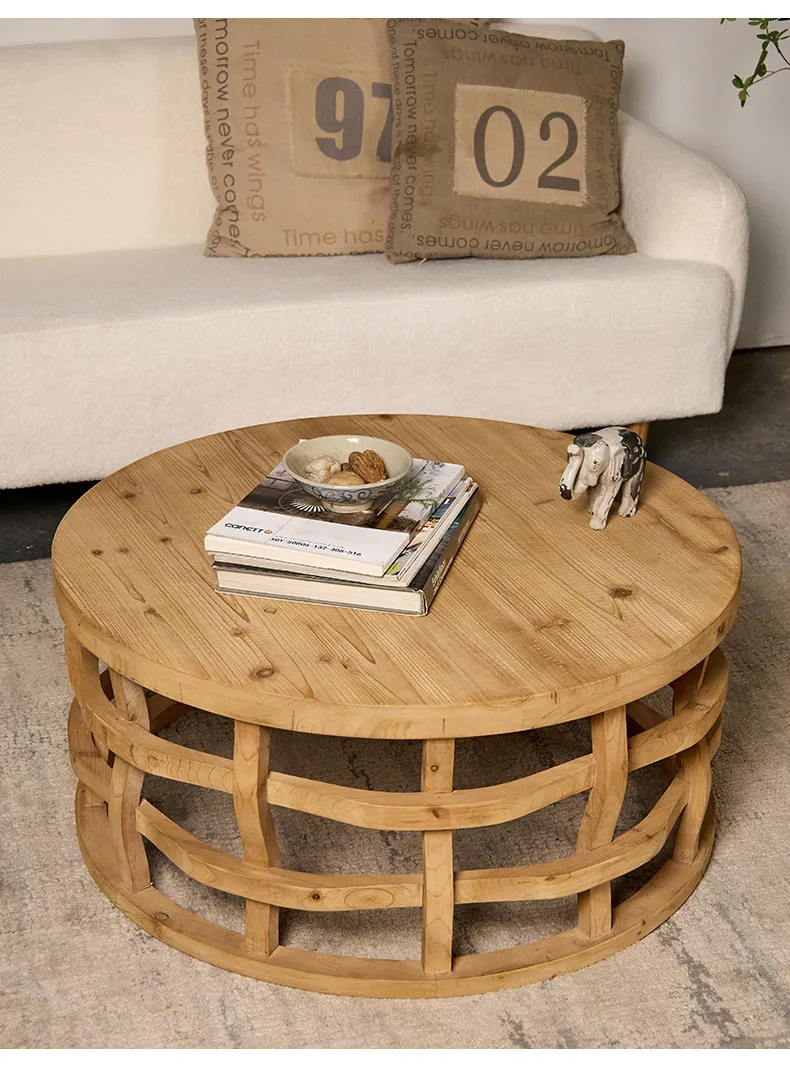 [Solid wood] Round edge few small coffee table B & B coffee house