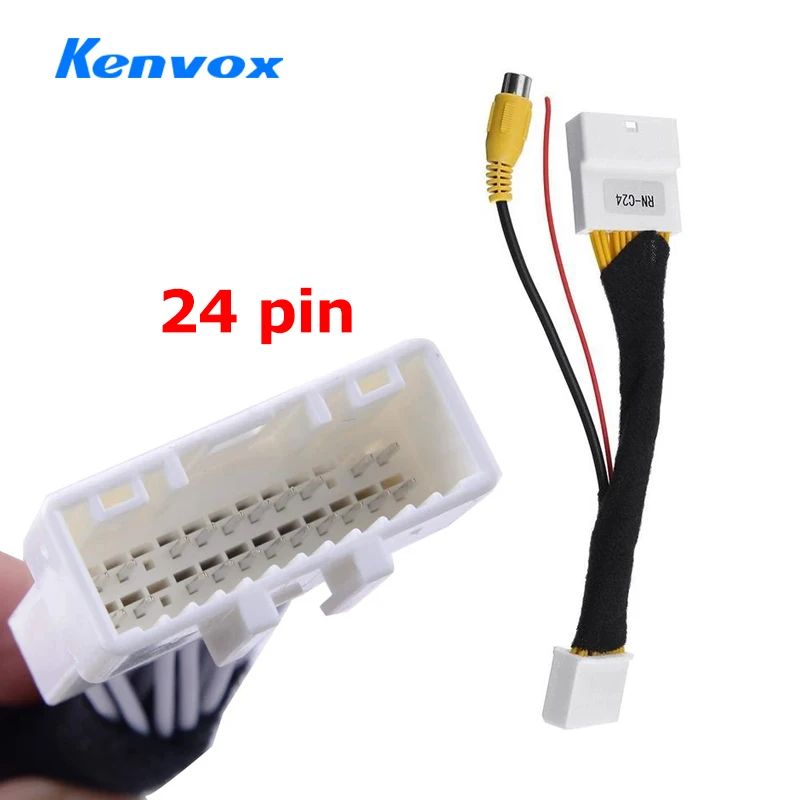 Cable adaptador de cámara de visión trasera de 24 pines para Renault, Dacia, Clio 4, Dokker, Traffic, Logan, piezas de cable adaptador