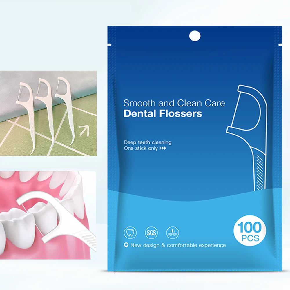 100 sztuk Dental Clean higiena jamy ustnej pielęgnacja Eeth Stick czyszczenie zębów szczoteczka międzyzębowa wysokiej jakości nić dentystyczna