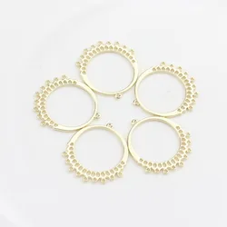 Zinc Alloy Charms Round Shape Circle Connector Tassel Charms For DIY Tassel Earrings Jewelry Making Finding Accessories