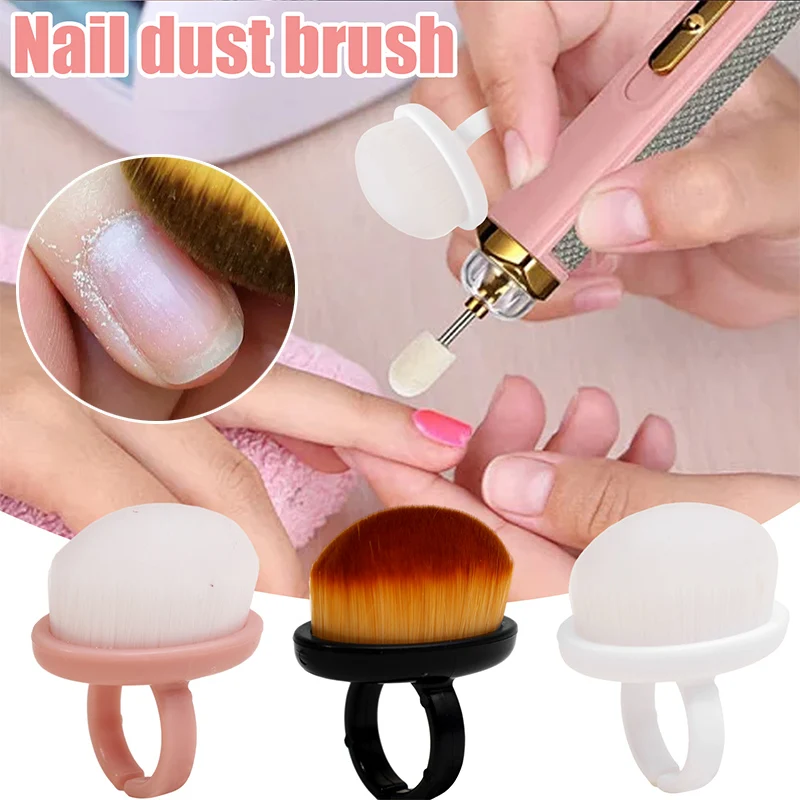 Ring-shaped Nail Cleaning Brush Professional Soft Dust Plastic Brush Manicure Pedicure Clean Accessories Tools Nails Art Brushes
