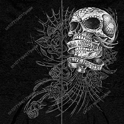 Hot Leathers メンズ Sweet Demise ジップアップ フード付きスウェットシャツ